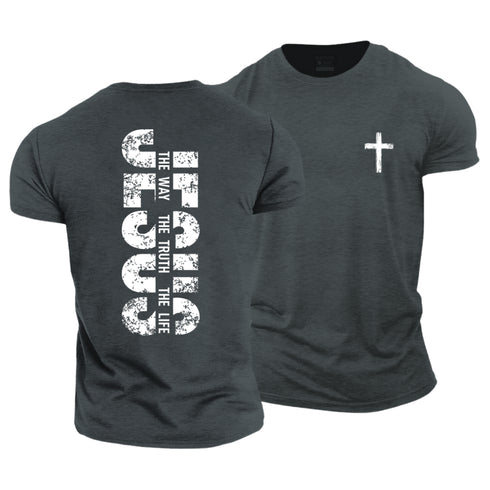 Men's Jesus, The Way The Truth The Life Cotton T-Shirt